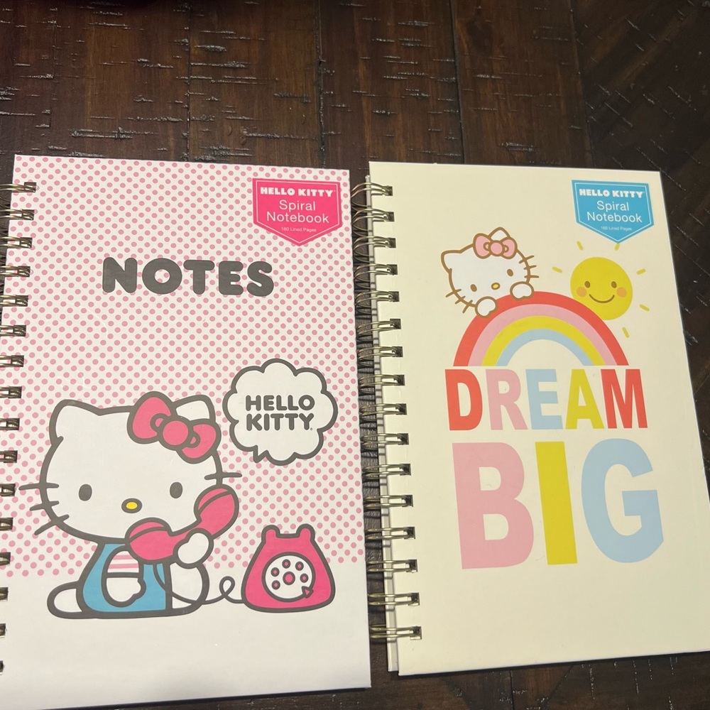 Hello Kitty Spiral Notebooks Set of 2